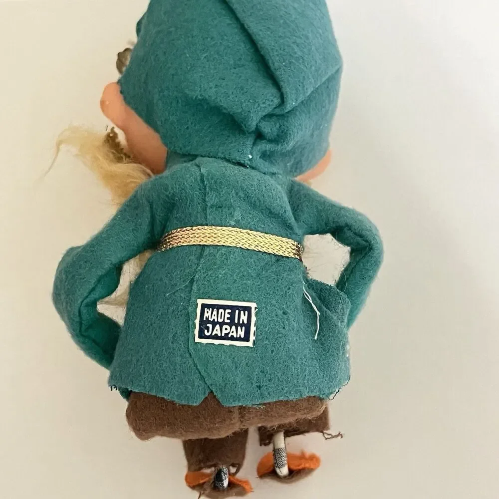 Vintage Knee Hugger Bearded Elf Doll Christmas Ornament Japan